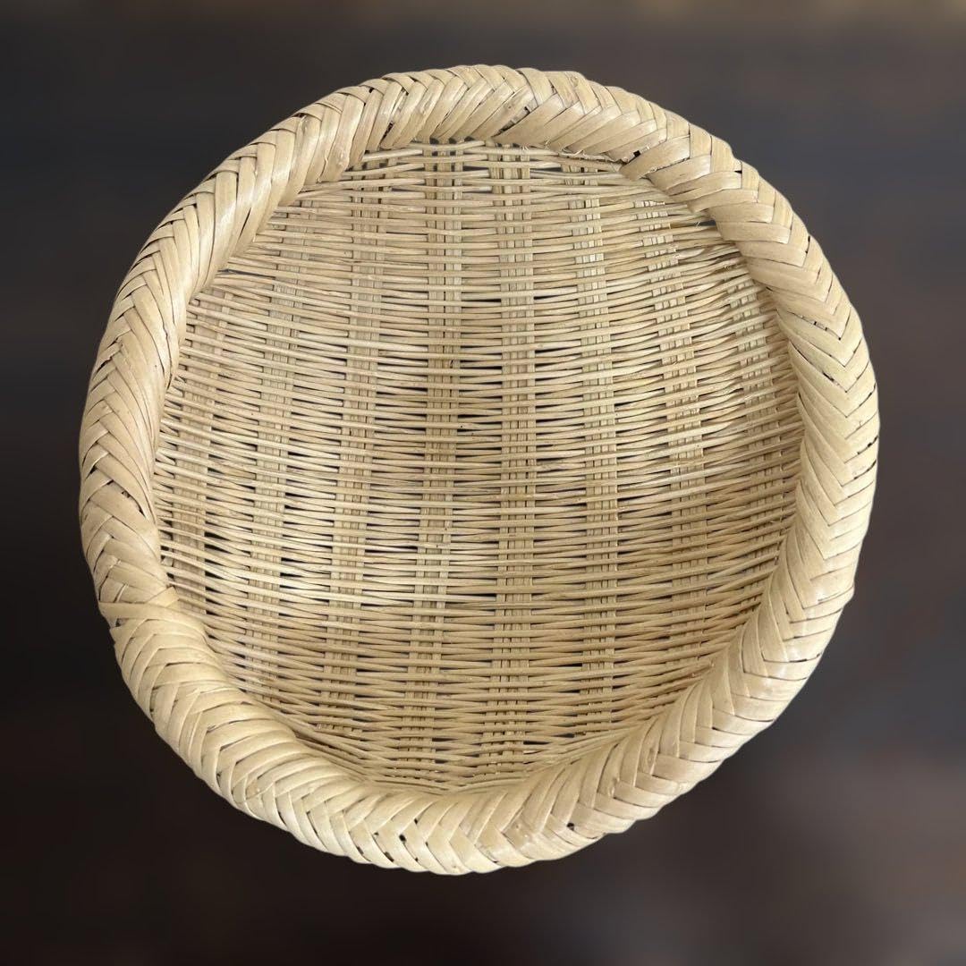 ざる かご 竹細工 すずたけ 手付き楕円ざる 竹細工 鈴竹 岩手 鳥越